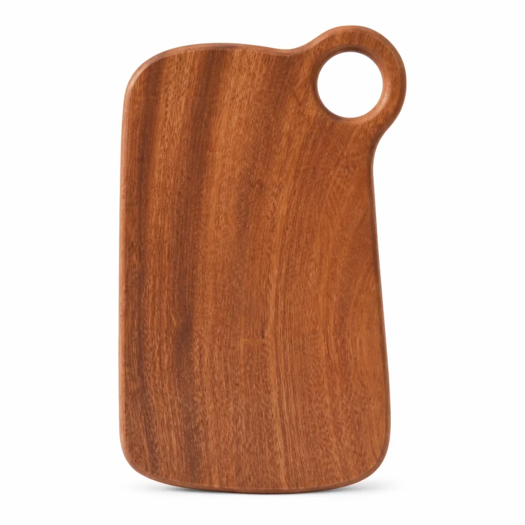 Ulin wood cutting board with round hanging hole