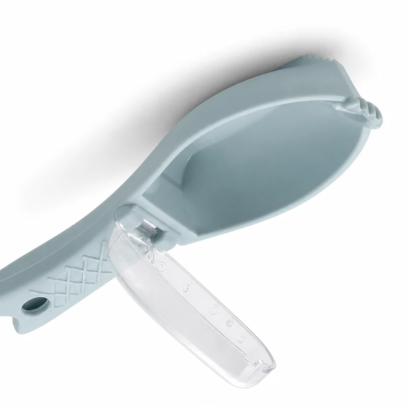 Nordic blue scoop-shaped fish scaler kitchen tool