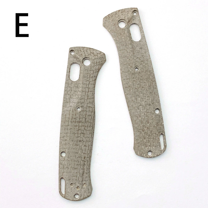 Bugout 535 handle scales in light gray textured Micarta
