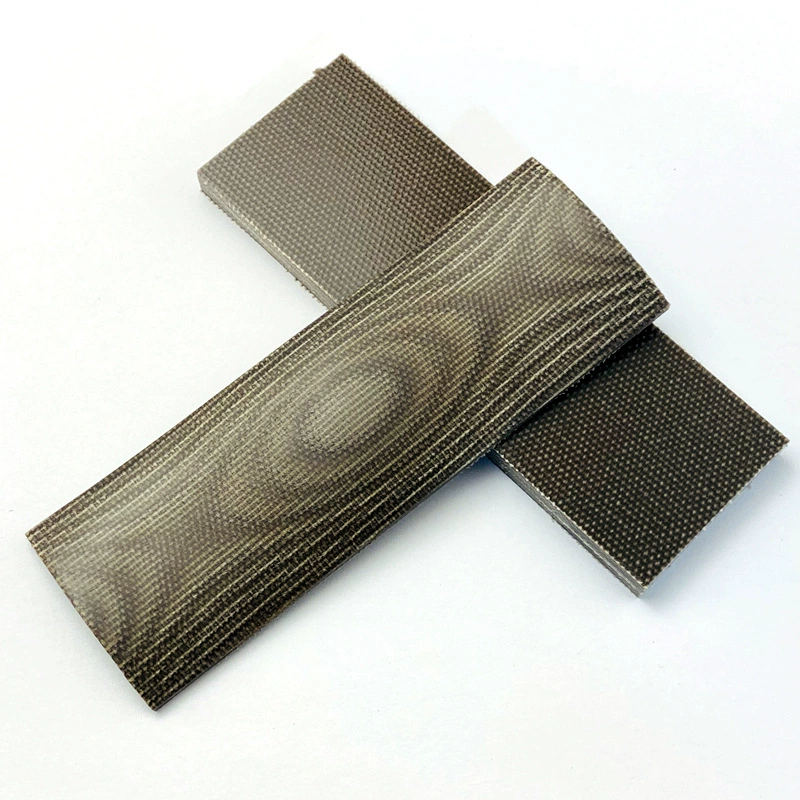 Micarta handle material in layered linen knife scale slabs