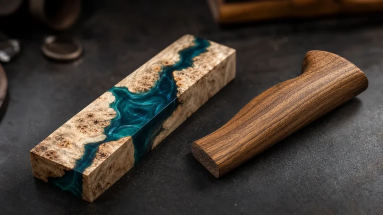 Stabilized wood vs natural wood knife handle materials comparison
