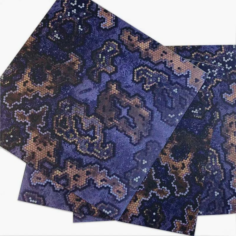 Thermoform blue patterned Kydex sheet panels on a white background