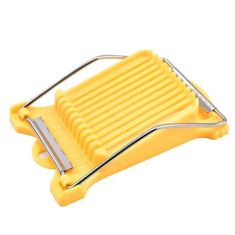 Yellow wire egg slicer for even slices of eggs ham and potatoes