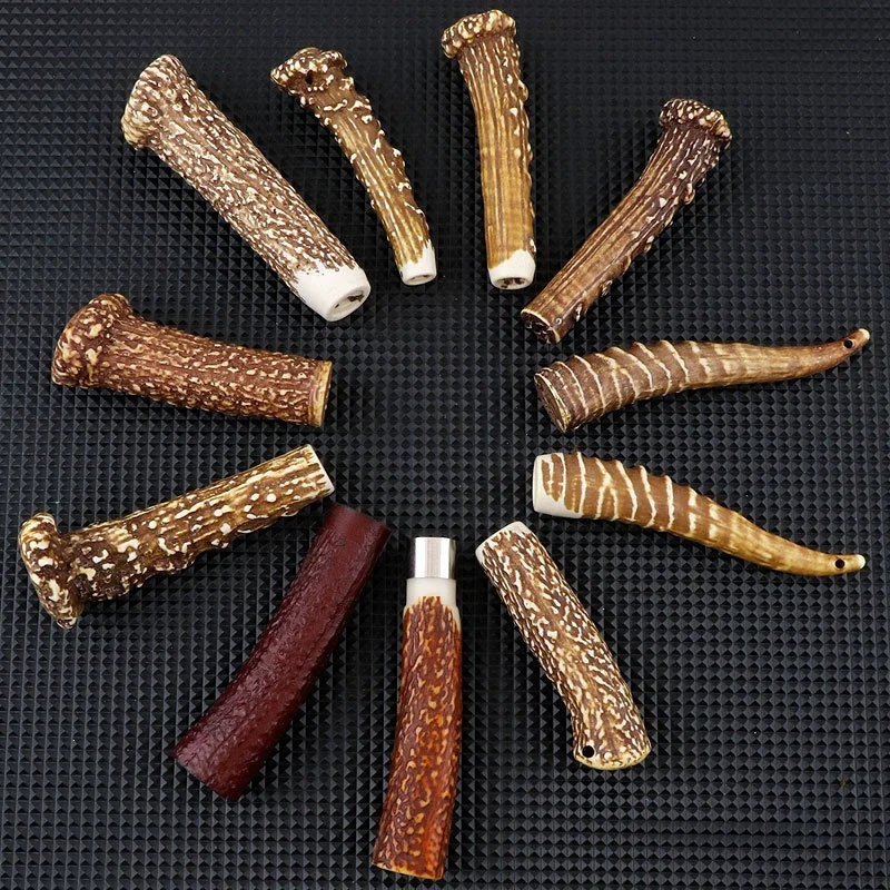 antler knife handle scale in imitation deer antler