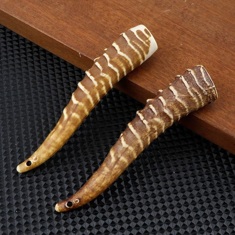 horn handle material antler knife handle close-up
