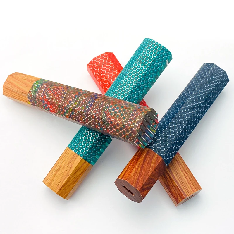 Japanese octagonal knife handle collection in multiple colors