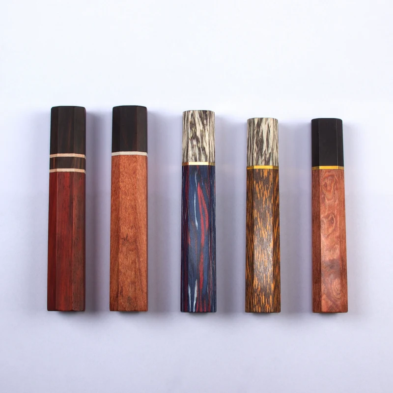 octagonal wood knife handle for Japanese chef and sashimi knives